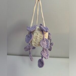 Handmade Crochet Car Hanging Plant!